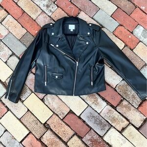 Nine West vegan leather jacket sz XL